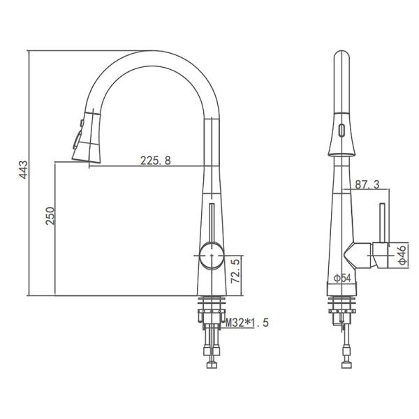 Faucet смесителя кухни СТРЕЛКИ, Faucet кухни нержавеющей стали Chrome 304