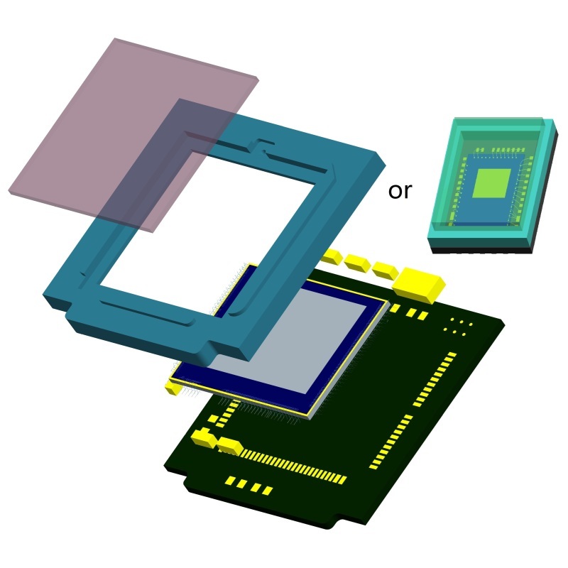 Customized Image Sensor Packaging Services For PLCC BGA Ceramic Packages