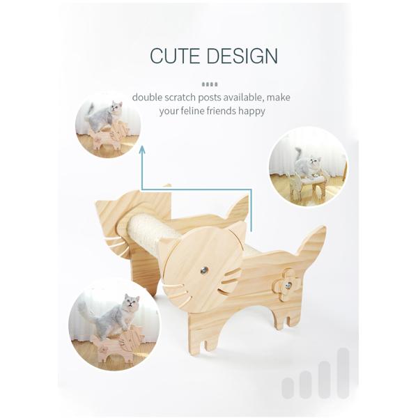 Upgrade Your Cat's Playtime with All-Season Double Sisal Cat Scratching Post