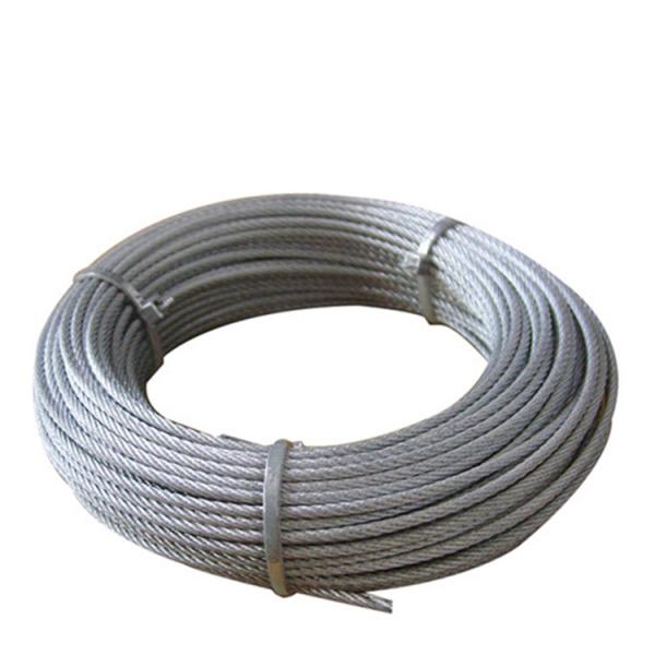 7x7 1mm PVC Coated Electric Galv Steel Wire Rope In Reels Or Coils