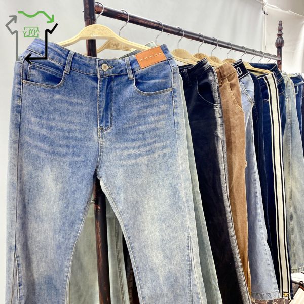 Slim Fit Versatile Second Hand Jeans Grade A Mixed Styles Sizes Polyester Cotton Material