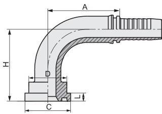 Фитинги для фланцев из нержавеющей стали SAE для комбинированных тяжелых серий