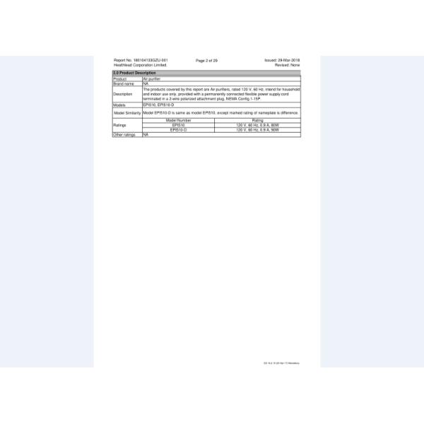 Очиститель воздуха Healthlead Hepa с ультрафиолетовым дезинфицирующим средством