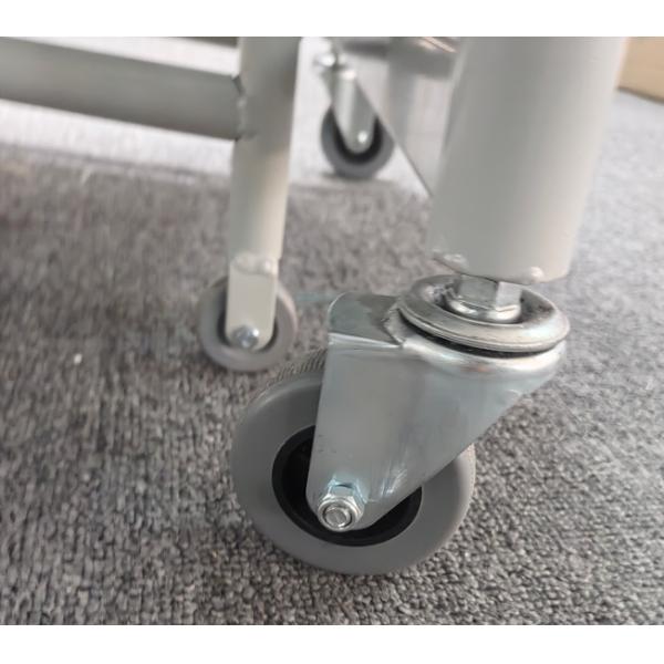 Retractable Foldable Adjustable Hospital Clinic Escort Chair With Steel Spray Plastic Structure