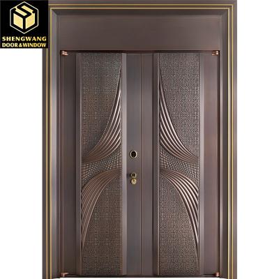 Porte pivotante en acier inoxydable résistant à la corrosion pour salon chambre à coucher salle de bains Mode Porte pivotante en métal avec durabilité
