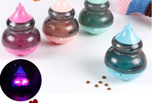 Jitter glow Interactive Tumbler Dog Treat Ball, Dog Leaky Food Dispensing Toy Puzzle Ball,The interactive cat feeder