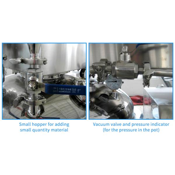 Hair Gel Body Lotion Emulsifying Vacuum Homogenizer