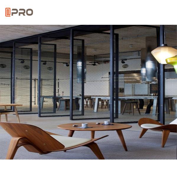 Swing Open Aluminum Pivot Glass Door 360 Degrees European Style