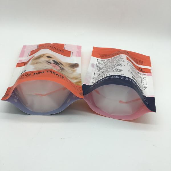 stand up pouch , flat bottom snack food plastic bags , pet food packaging bags