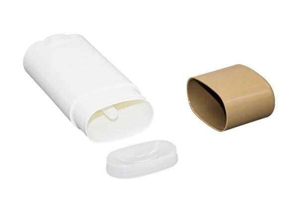 1.3oz/40g PP esvaziam o recipiente oval recarregável do desodorizante colam o tampão do mecanismo da torção