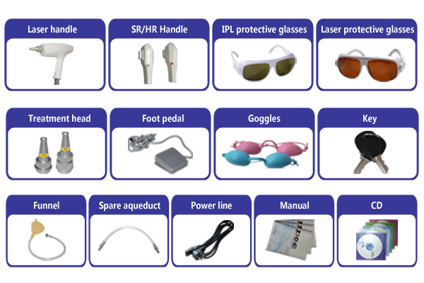 Salon Use Professional Nd Yag Tattoo Freckle Removal 3 in1 Hair Removal Ipl OPT Laser Device