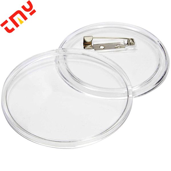 2.36 Inch Clear Acrylic Round Button Badges Kit with Pins - DIY Crafts & Craft Activities, Factory Price Wholesale Bulk Set