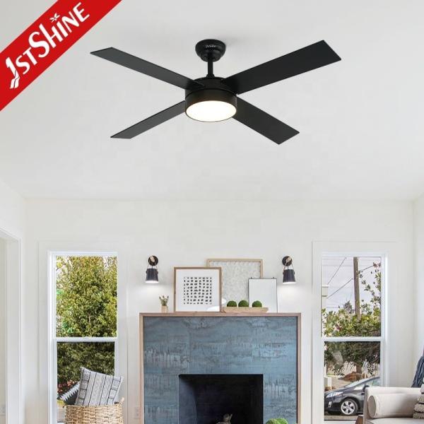 Eletrônico 52 polegadas Sala de estar 16W Decorativo MDF lâmpadas Ventilador de teto Luz com 2-