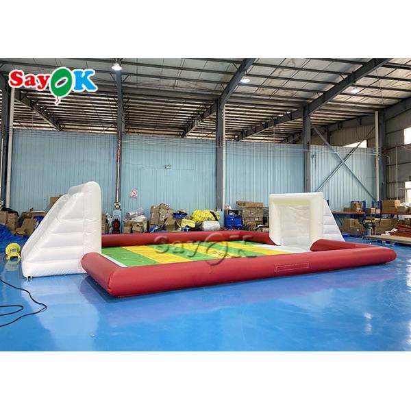 Inflatable Party Games 10x7m Red Pvc Inflatable Sports Games Carnival Blow Up Soccer Field