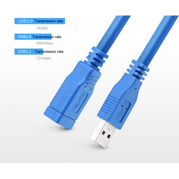 Удлинительный кабель USB 3.0 5 Гбит/с, от гнезда к штекеру, для принтера и зарядки