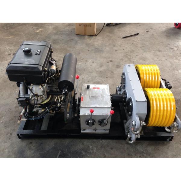 Double Capstan Cable Winch Puller With 6 Grooves , 240 mm bottom diameter