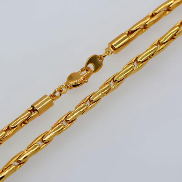 New Trendy Men Jewelry Wholesale 18K Real Gold Plated 4.8MM Snake Chain Necklace Bracelet