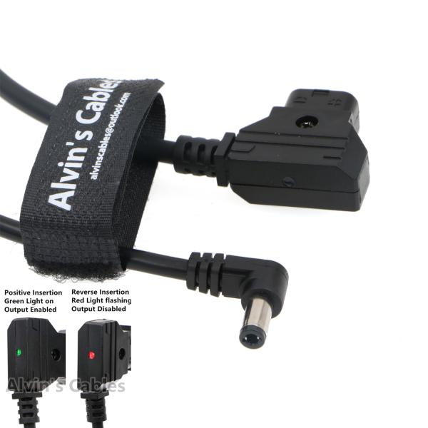 D Tap To 2.1 DC 12v 60CM Right Angle Cable For KiPRO LCD Monitors