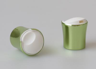 Press 28mm Aluminum Closures Shiny Green Color For Plastic Bottle