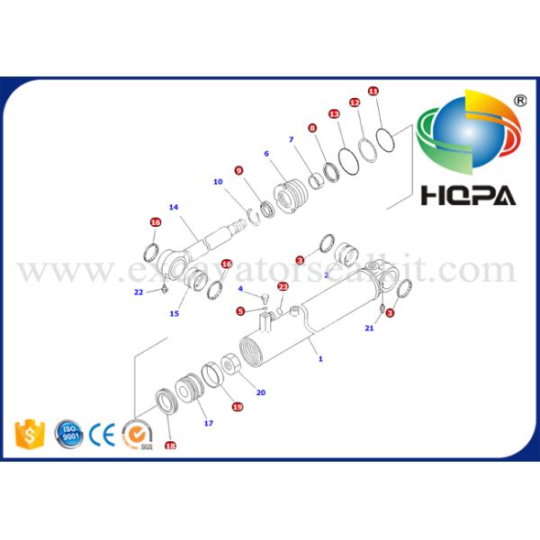 Komatsu 707-99-14760 Hyd Cylinder Parts , Excavator WA250L-5 Hydraulic Repair Parts
