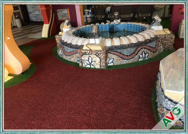 3 / 8 Inch Landscaping Snythetic Artificial Grass Carpet Outdoor Green Color