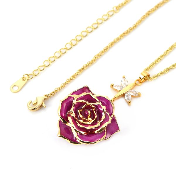 Pure Handmade Fashion Rose Necklace Wholesale for Christmas Birthday  Valentine Gift