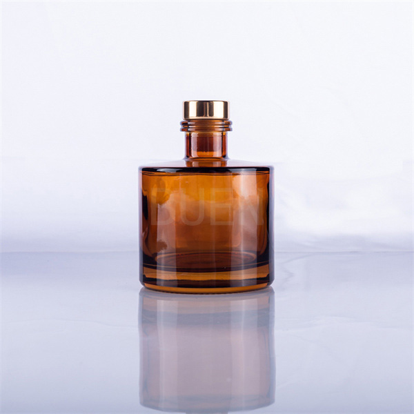 Botella de aceite de cristal helada del aroma de Transaprent de la botella del difusor del aroma de Brown