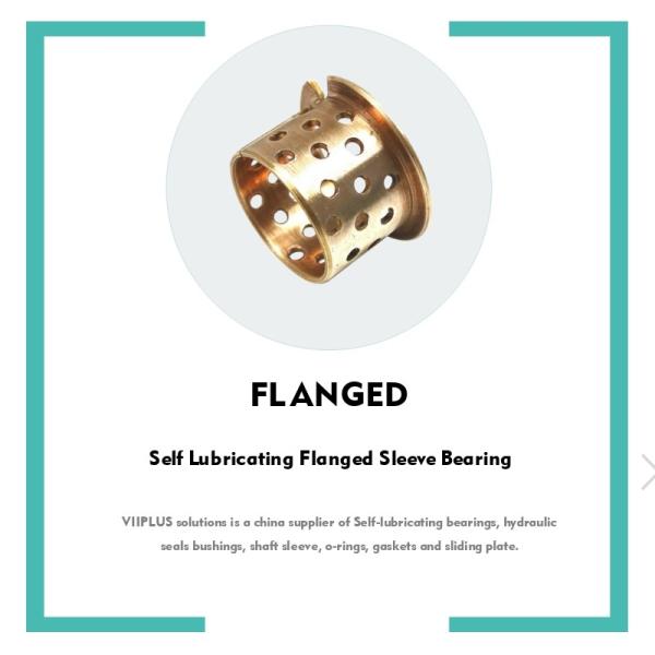 Wrapped Bronze Bushing,  Flanged Size lubrication pockets