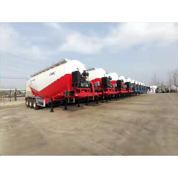 CIMC 3 axes Cisterne de poudre à haute résistance avec unité moteur diesel Semi-remorque