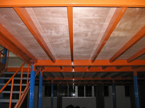 Plywood Board Rack Supported Mezzanine Customized Size Metal Frame