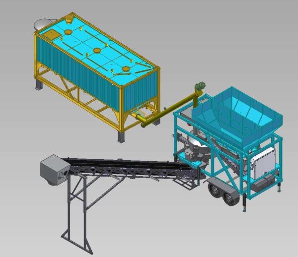 Volumetric Portable Universal Concrete Batching Plant 30m³/H  Fast Moving