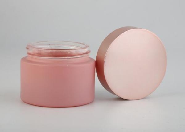 20g 30g 50g Blue Glass Cosmetic Cream Jars , Glass Jar Cosmetic Packaging Cream Bottles OEM