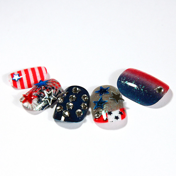 Full Cover Pre Glued Fake Nails professional healthy with diamond