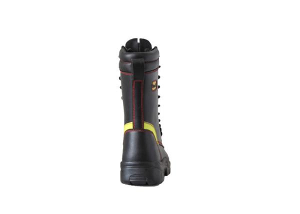 High Cut Leather Firefighter Boots ,  Forest Fire Department Station Boots Safety Toe