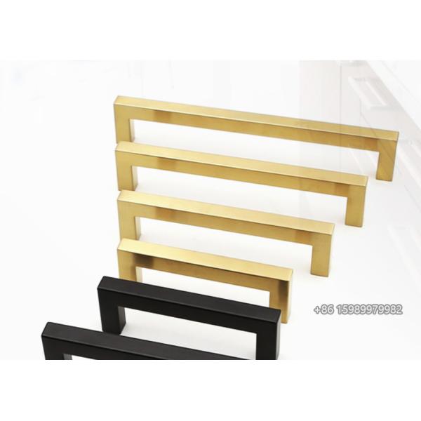 Brushed Black Stainless Steel Kitchen Cabinet Handles Drawer Pulls 76mm Holes