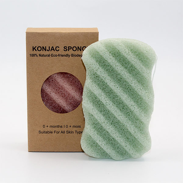 Губка Biodegradable волны Konjac