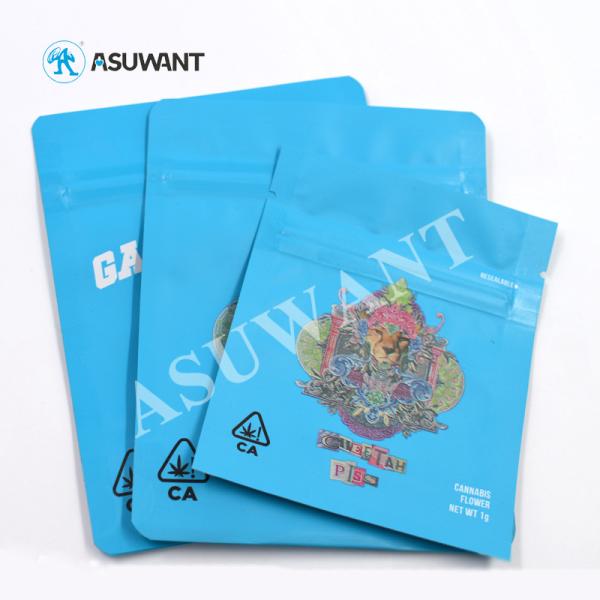 Lamination MOPP VMPET Weed Standing Up Pouch Mylar Bags With Zip Lock
