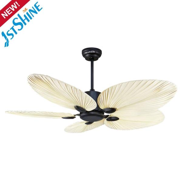 Ventilador de teto decorativo sem luz com motor silencioso e controle remoto