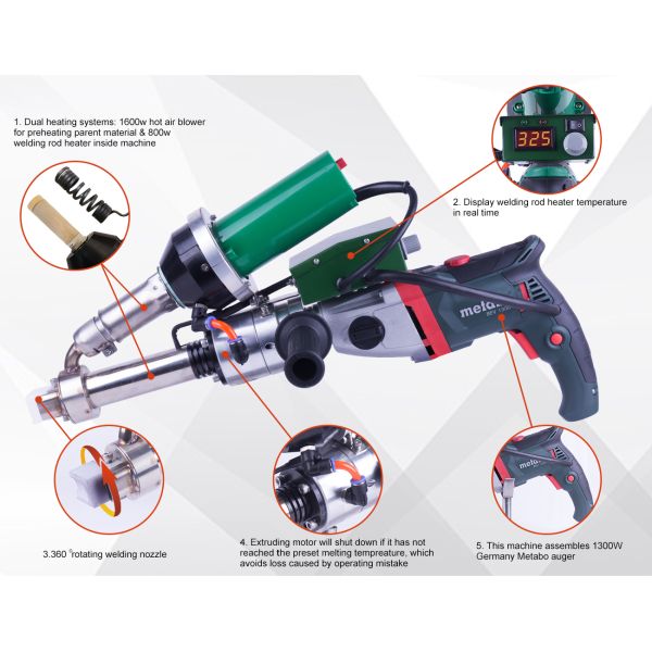 Extrusion Welding Machine SWT-NS610A Metabo Motor