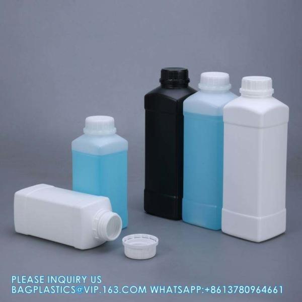 500ml 100ml Custom Logo Printing Square Plastic Bottle For Milk Liquid Packaging Pharmaceutical Bottle