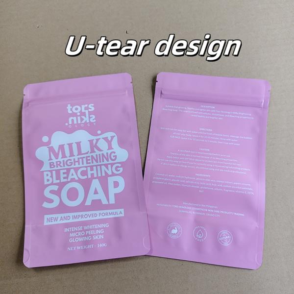 Bolsas de pie con sellado para envasado de alimentos, con función de impresión flexográfica de alta definición.