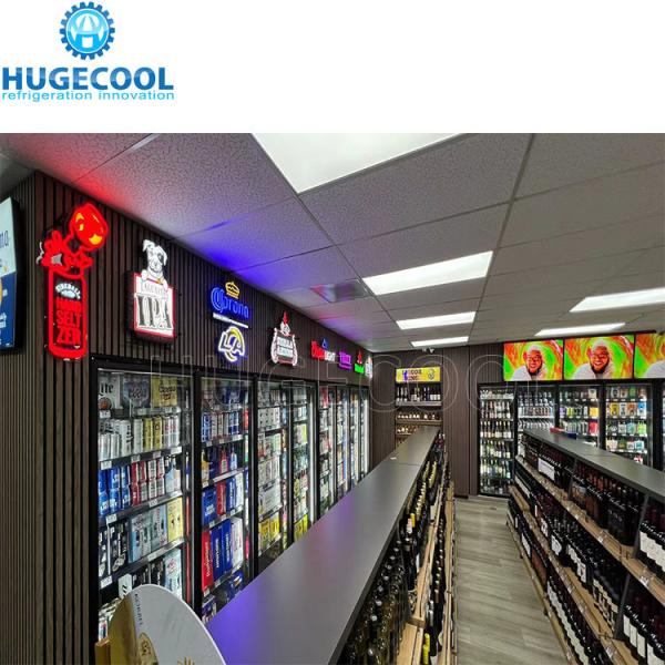 Distribuição Caminhar em refrigerador com 6 polegadas PU painel e sem aquecimento refrigerador porta de vidro