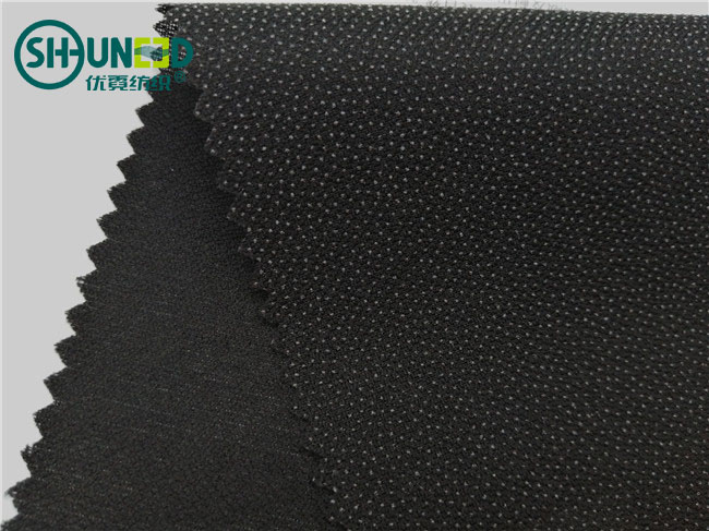Eco Friendly Drill Fusing Woven Interlining Broken Twill Weave For Garment
