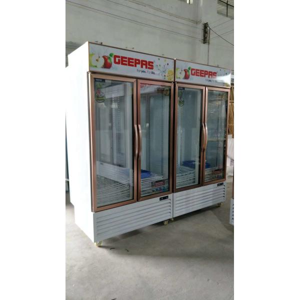 коммерчески чистосердечный охладитель дисплея напитка 1700Л с 3 стеклянными дверями