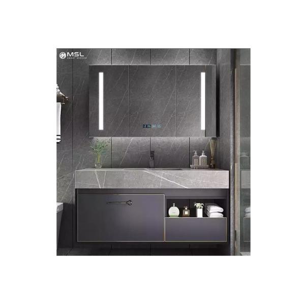 4000K 5000K Illuminated LED Mirror Cabinet , Bathroom Vanity Mirror With Storage