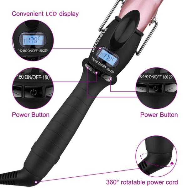 ROHS Certified Travel Hair Curling Wands Professional Electric Hair Waver Iron	vendor