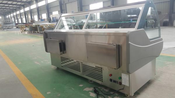 Stainless Steel Deli Display Fridge , Deli Refrigeration Equipment With Glass Door
