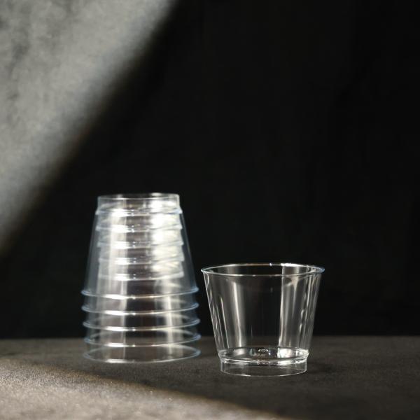 Clear PS Polystyrene Plastic Cup Transparent Plastic Juice Cups Customized Logos