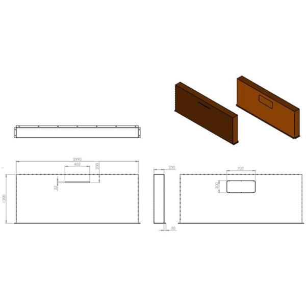 сад металла корозии 1800mm анти- орнаментирует ринв воды Corten стальной