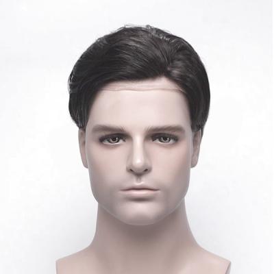 Cheveux humains de densité moyenne Toupee dentelle Cheveux masculins pièces de cheveux humains